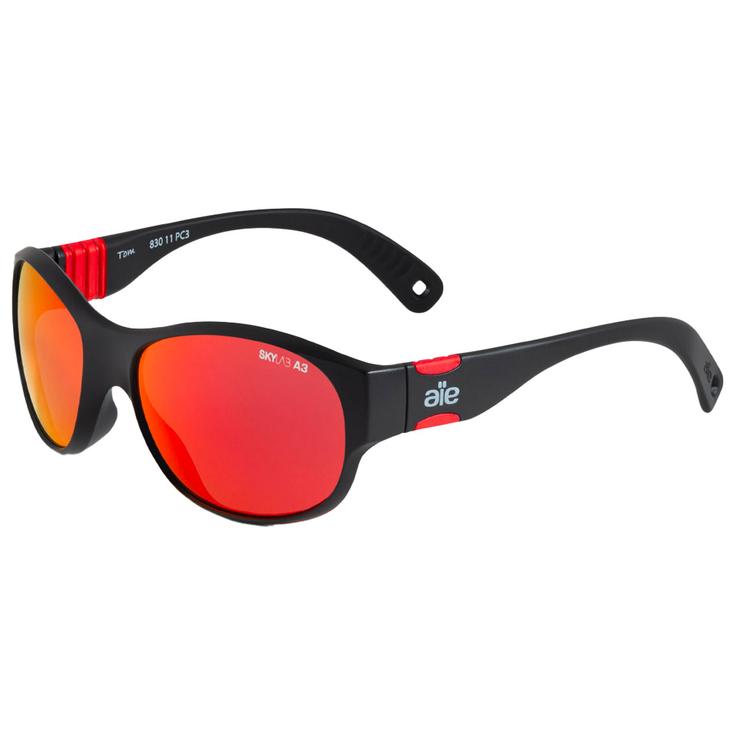 Altitude Eyewear Lunettes de soleil Tom Black Grey Red Flash Présentation