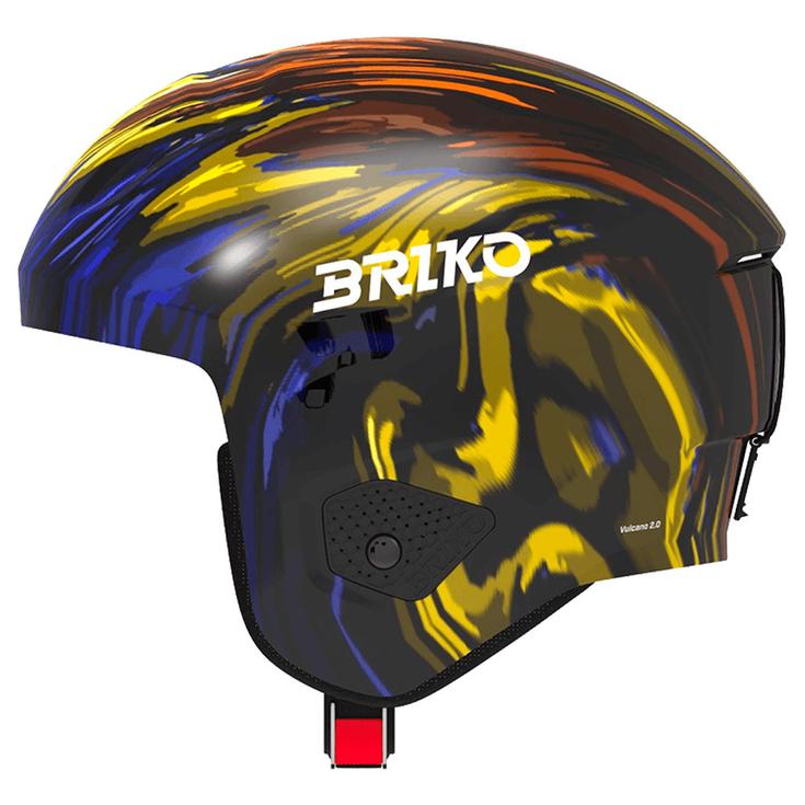 Briko Casque Vulcano 2.0 Graphik Shiny Cobalt Blue Yellow Orange Black Présentation
