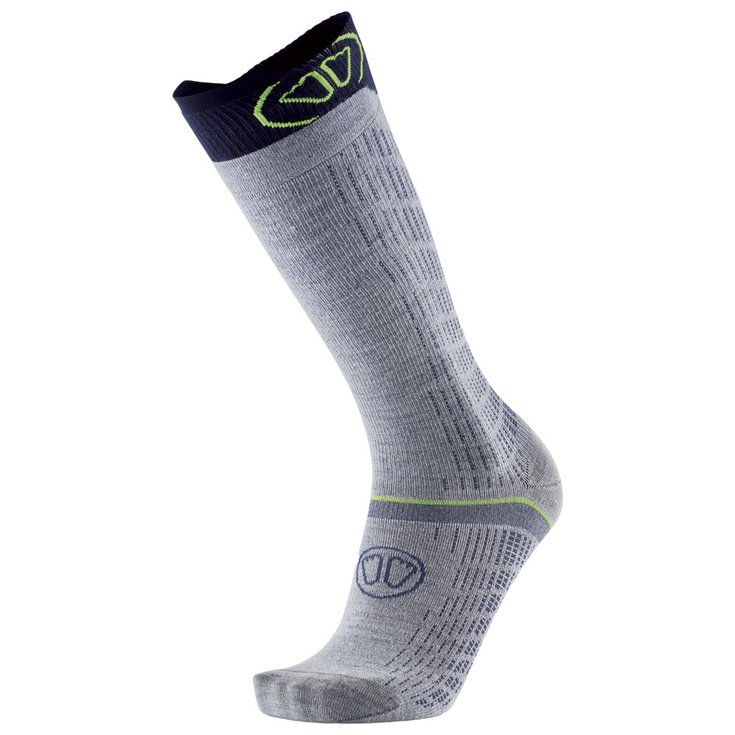 Sidas Chaussettes Ski Merino Performance Gris Bleu Présentation