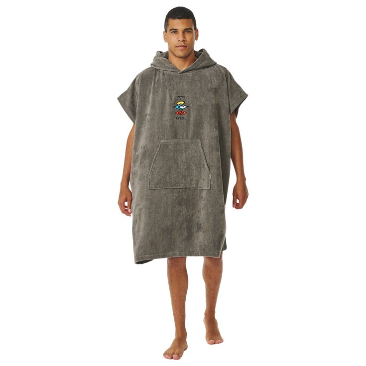 Rip Curl Poncho Surf Logo Hooded Towel Grey Présentation