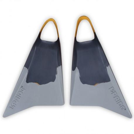 Pride Palmes Bodyboard Vulcan V2 Dark Grey - Spectral Yellow - Light Grey Profil