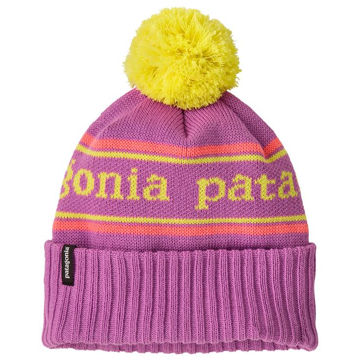 Patagonia Bonnet Kid's Powder Town Beanie Park Stripe Brisk Purple Présentation