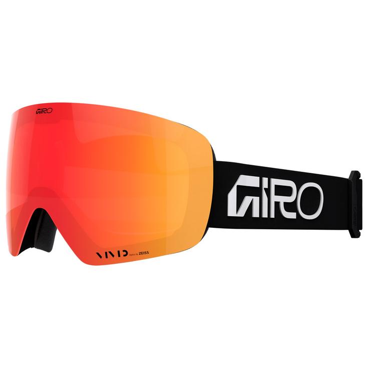 Giro Masque de Ski Contour Black White Wordmark Vivid Ember + Vivid Infrared Présentation