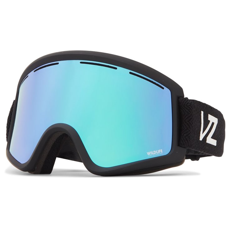 Von Zipper Masque de Ski Cleaver Black Satin Wildlife Stellar Chrome + Clear Fire Chrome Présentation