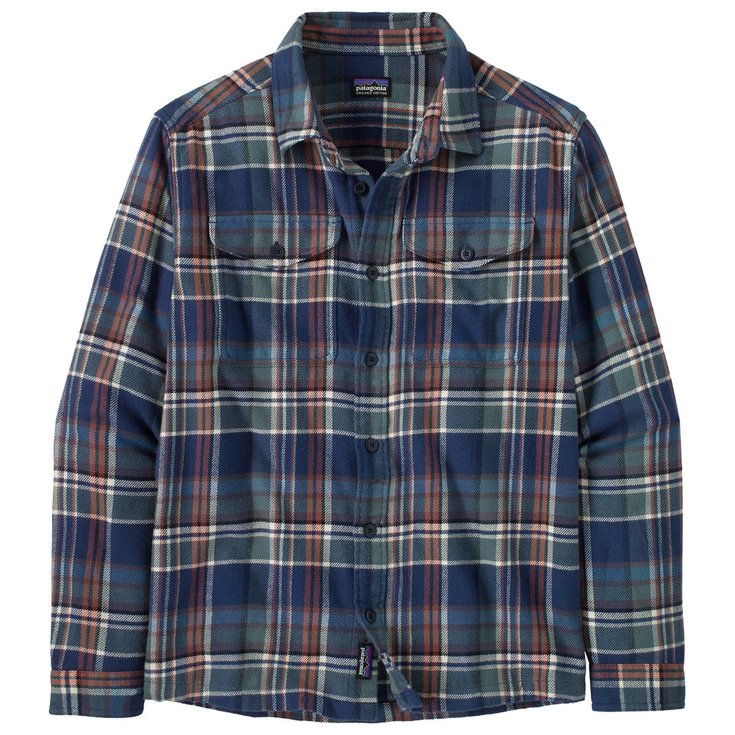 Patagonia Chemise Fjord Flannel Shirt Adventurer New Navy Présentation