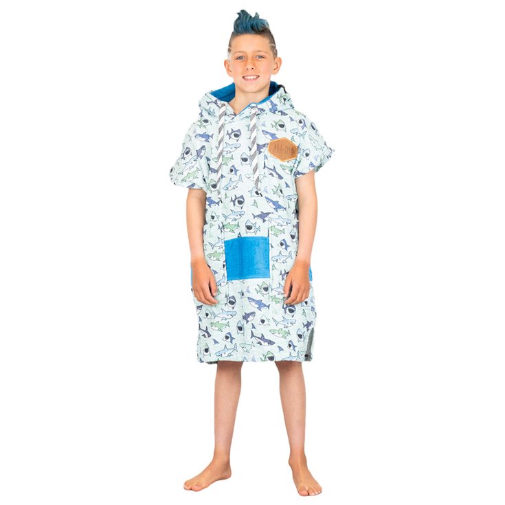 All-In Poncho Junior Crew Ponchos Sharky Blue Présentation