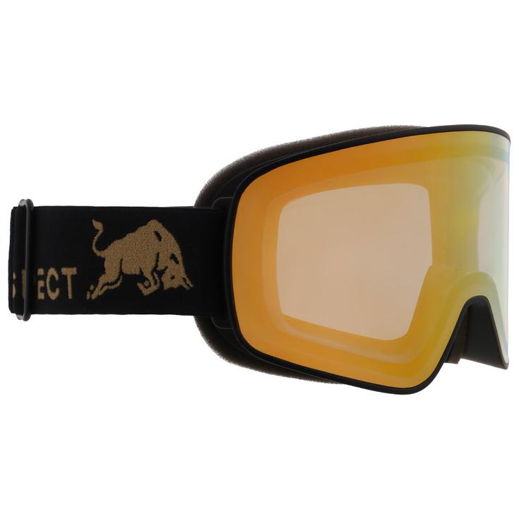 Red Bull Spect Masque de Ski Rush Matt Black Brown Gold Chrom-X Présentation