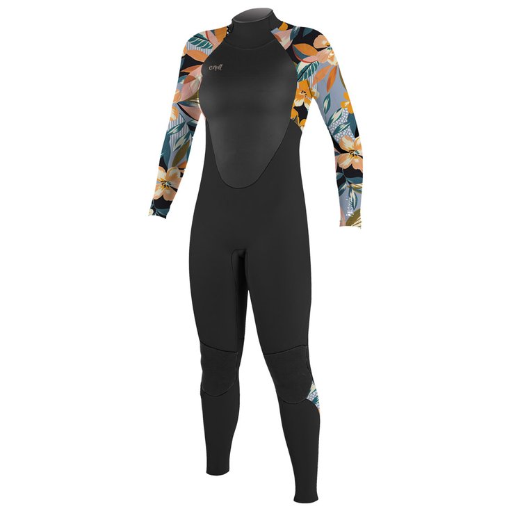 O'Neill Combinaison Intégrale Junior Epic 3/2 Back Zip Black/Demi floral Présentation