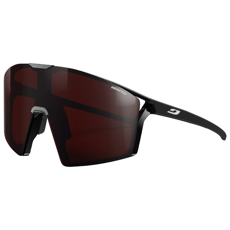 Julbo Lunettes de soleil Edge Cover Mat Noir Reactiv 0-4 High Contrast Présentation
