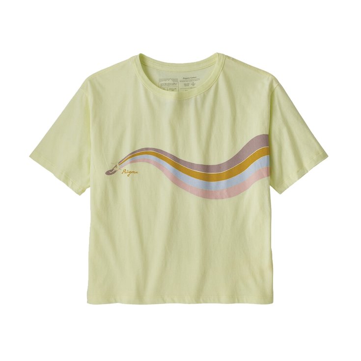 Patagonia Tee-shirt Psychedelic Organic Cotton Easy-Cut Yellow Côté
