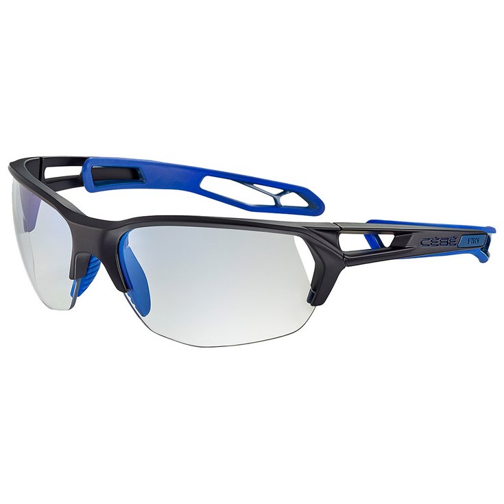 Cebe Lunettes de soleil S'Track Ultimate M Black Blue Wave Matte Zone Vario Grey Cat.0-3 Blue Présentation