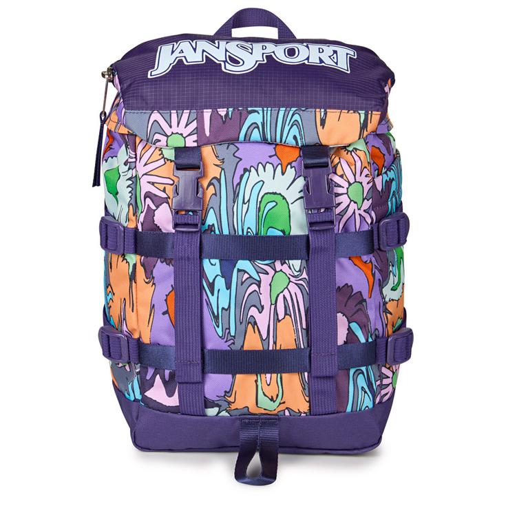 Jansport Sac à dos Mini Skip Pack 10L Melted Blooms Yellow Présentation