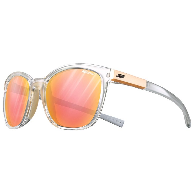 Julbo Lunettes de soleil Spark Translucide Brillant Cristal Gris Reactiv Glare Control 1-3 Présentation