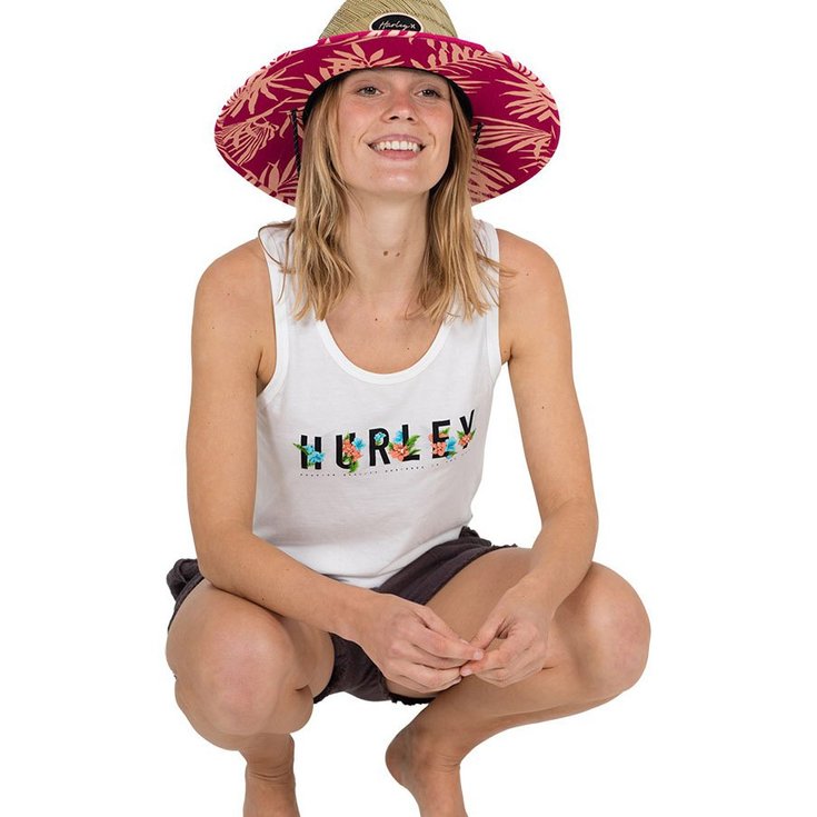 Hurley Chapeaux Chapeau Surf Femme Hurley Capri Straw Hat Lifeguard - Cappelli Côté