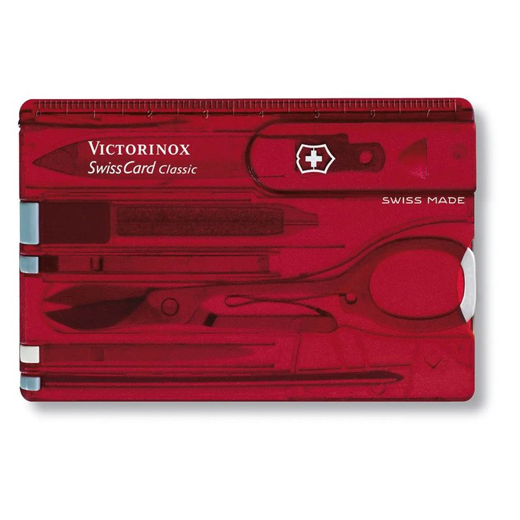 Victorinox Accessoire Outillage Swisscard Translucide Red Présentation