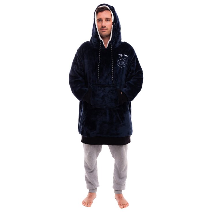 All-In Poncho Poncho Plaid Grey Blue Présentation