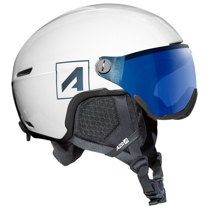 AZR Casque visière Orion Visor Blanc Nacré Noir Verni Irisé Bleu Présentation