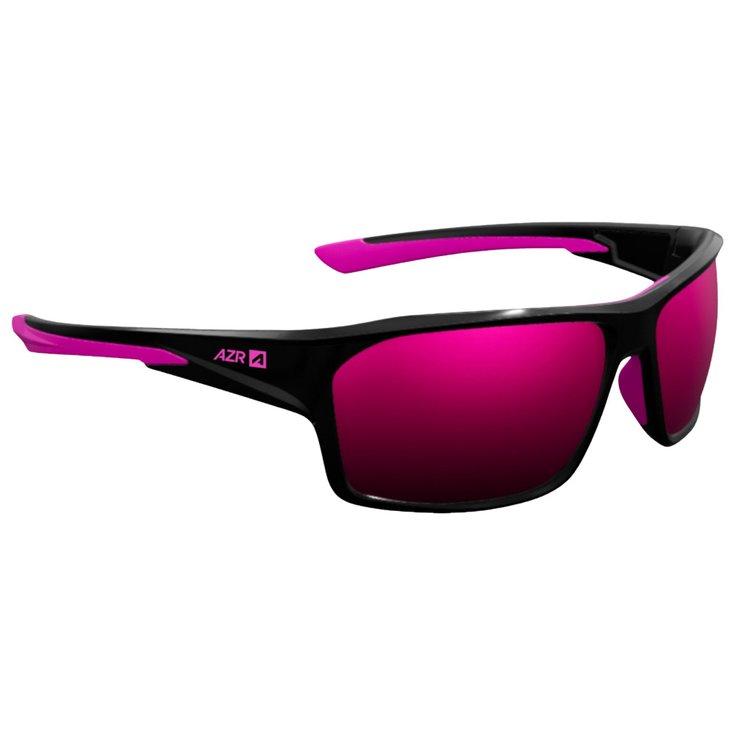 AZR Lunettes de soleil Elite Noire Vernie Rose Multicouche Rose Présentation