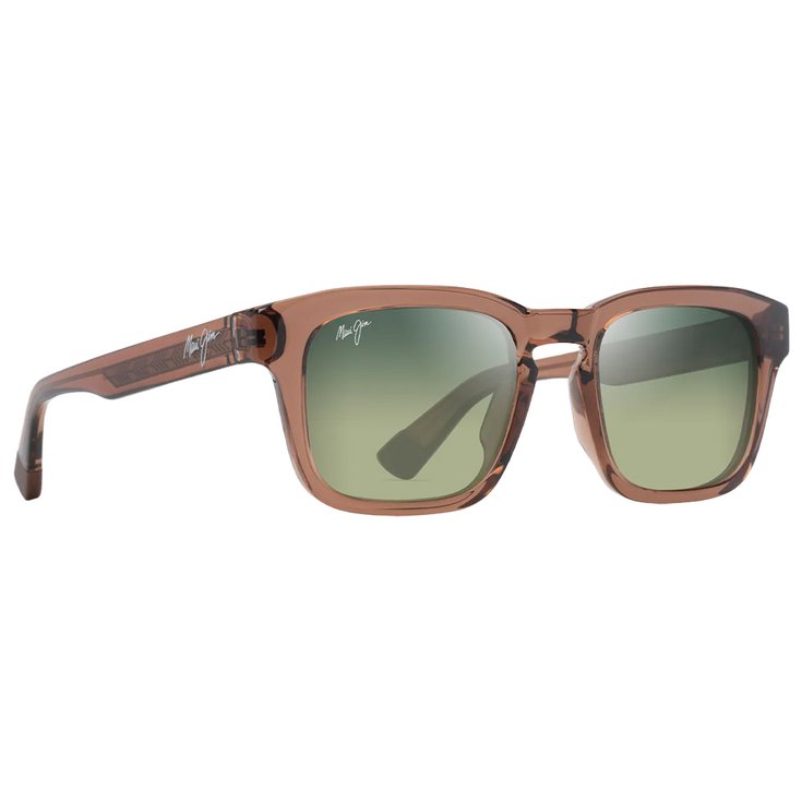 Maui Jim Lunettes de soleil Maluhia Marron Clair Transparent Brillant Maui Ht Minéral Superthin Présentation