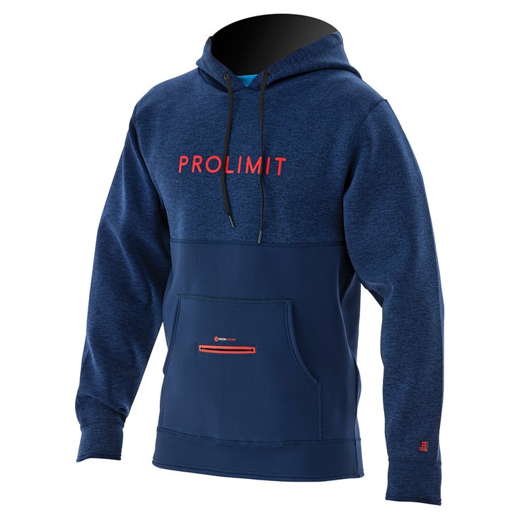 Prolimit Veste en néoprène Sweat Loosefit Hoodie Neoprene 2020 - Blue Red Profil