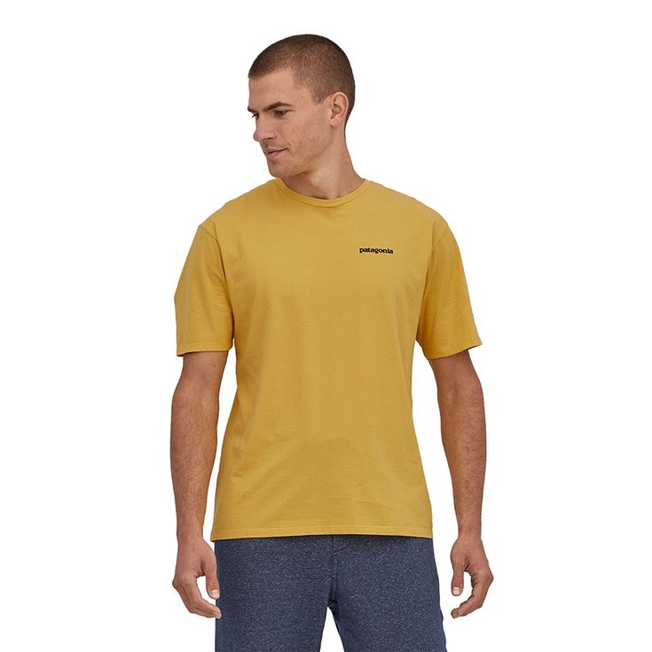 Patagonia Tee-shirt P-6 Mission Organic T-Shirt - Surfboard Yellow Dos