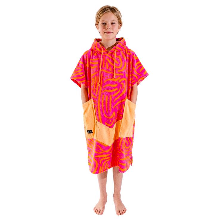 All-In Poncho Surf Junior Crew Ponchos Matis Rose Présentation