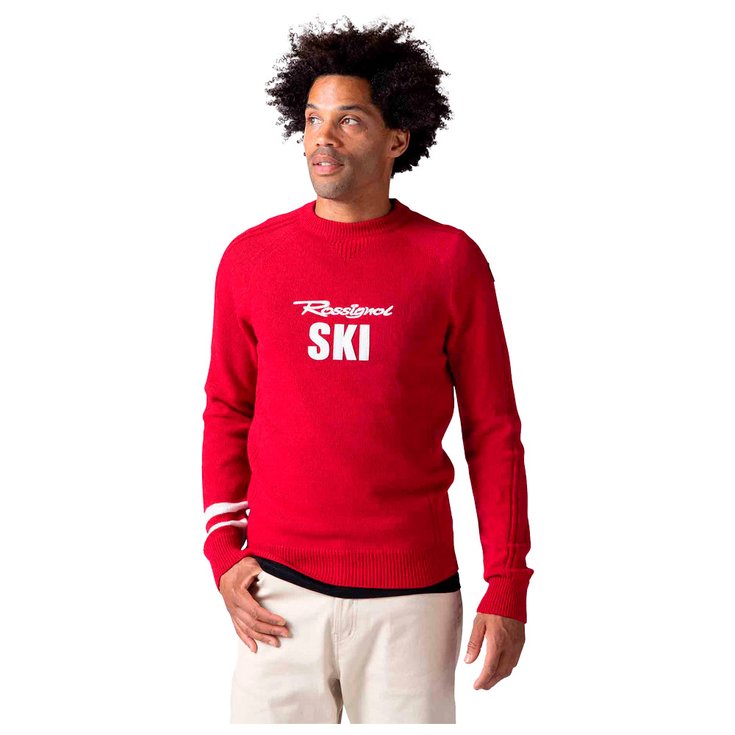 Rossignol Pull Signature Rossignol Knit Sport Red Présentation