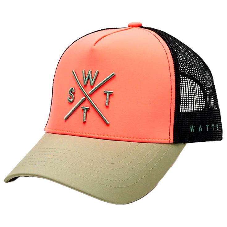 Watts Casquettes 1R-Tribe Cap Fluo Corail Olive Présentation