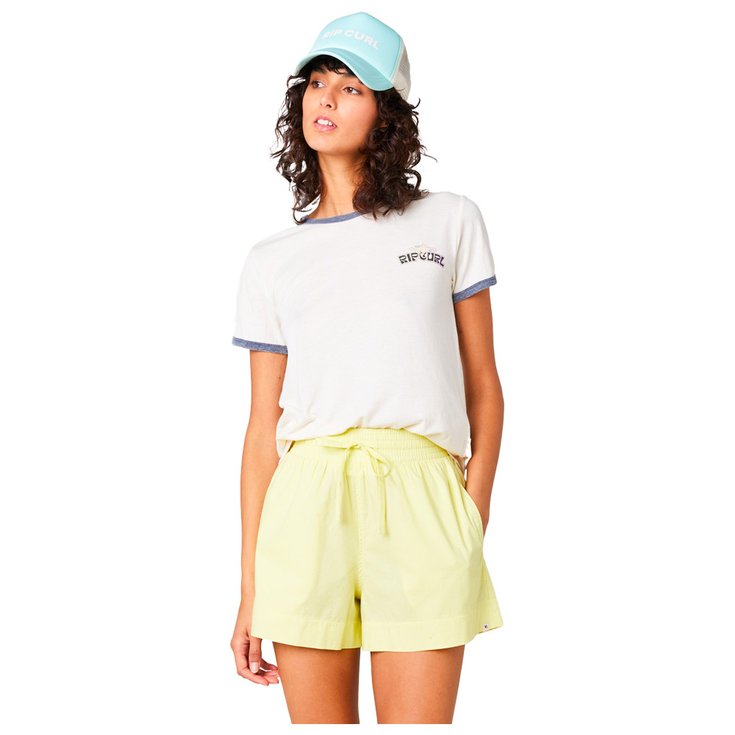 Rip Curl Tee-shirt Ringer Neon Tee Off White Présentation