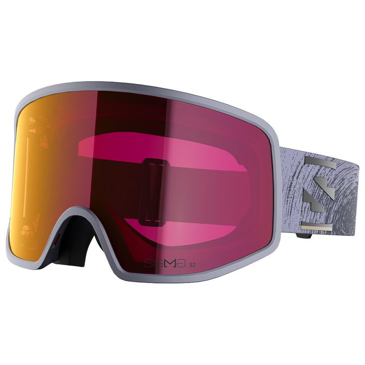Salomon Masque de Ski Sentry Pro OTG Blue Granite Sigma Poppy Red Présentation