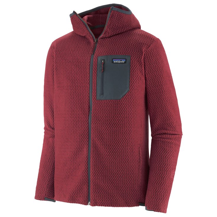 Patagonia Polaire M's R1 Air Full-Zip Hoody Sequoia Red Présentation
