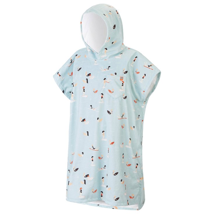 After Essentials Poncho Surf Beach Poncho Madrague Light Blue Présentation