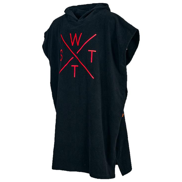 Watts Poncho Surf X-Beach Poncho Black Fluo Orange Présentation