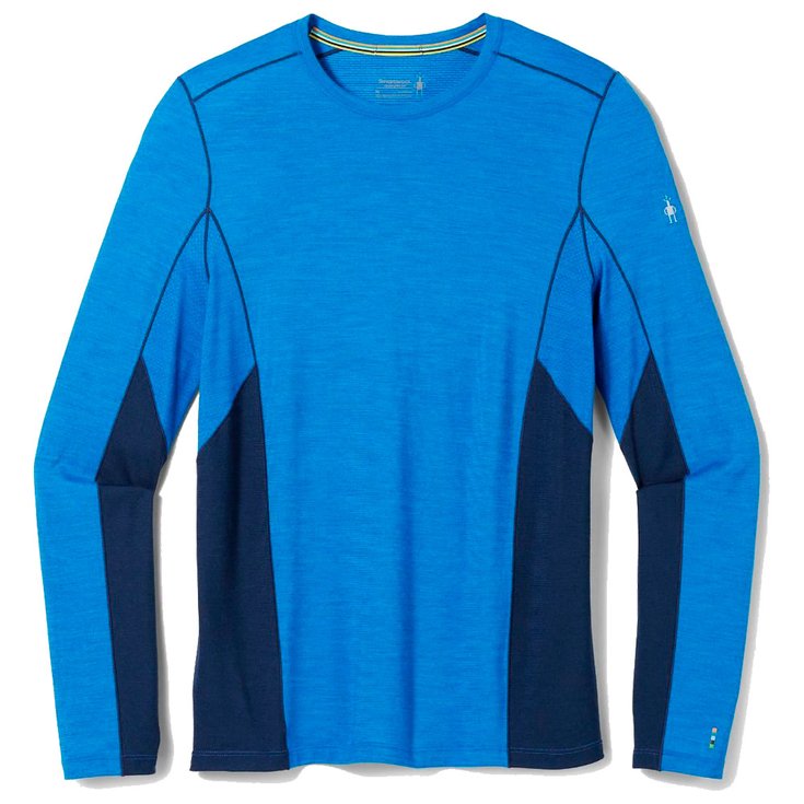 Smartwool Sous-vêtement technique M's Merino Sport Long Sleeve Crew Laguna Blue Deep Navy Présentation