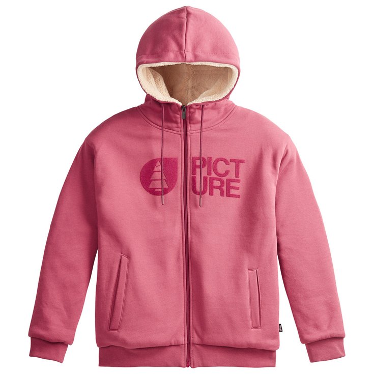 Picture Sweat Basement Plush Zip Maroon Présentation