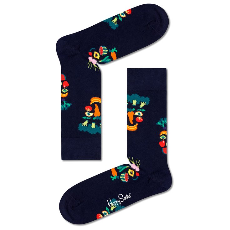 Happy Socks Chaussettes Healthy Glow Bleu Fonce Présentation