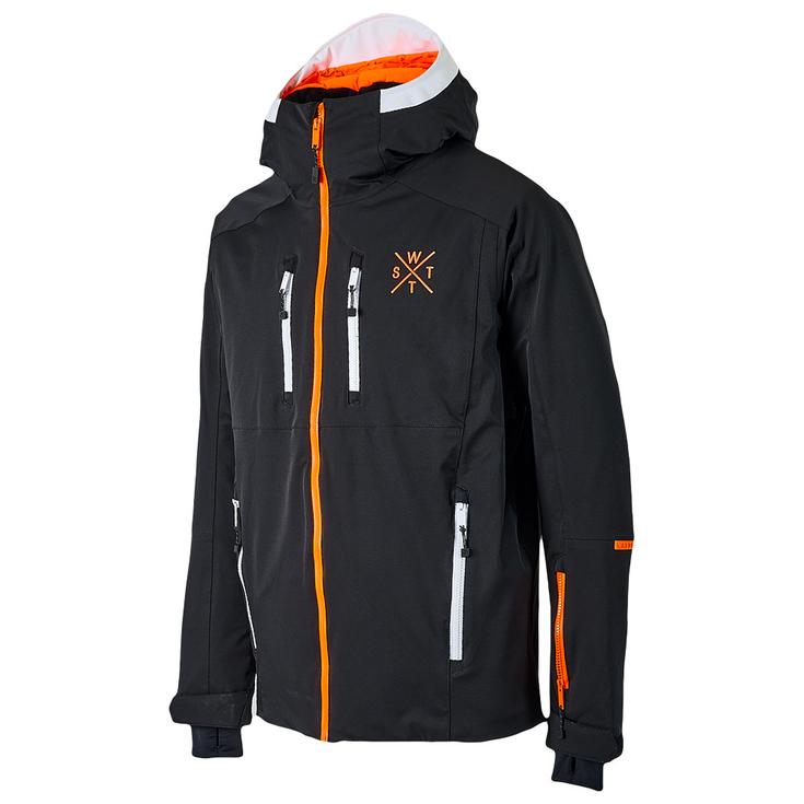 Watts Blouson Ski Blow Black White Orange Présentation