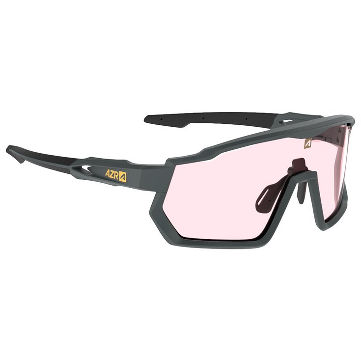 AZR Lunettes de soleil Pro Race Rx Carbone Mat Noire Photochromique Irisé Rouge Présentation