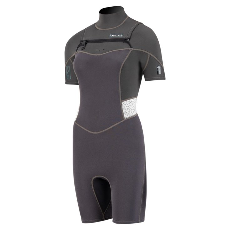 Prolimit Shorty Fire 2/2 Front Zip DL Black/Ivory Dos