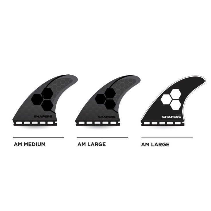 Shapers Ailerons Surf AM Carbon Stealth - 3 Dérives Profil