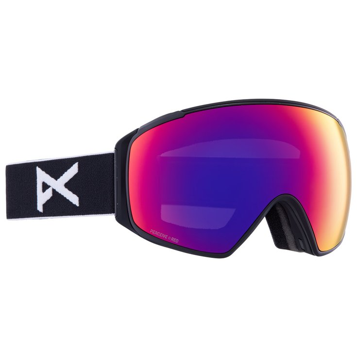 Anon Masque de Ski M4S Toric MFI Black Perceive Sunny Red + Perceive Cloudy Burst Présentation