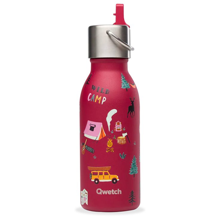 Qwetch Gourde Kids 350 ml Sport Active Yosemite Grenat Présentation