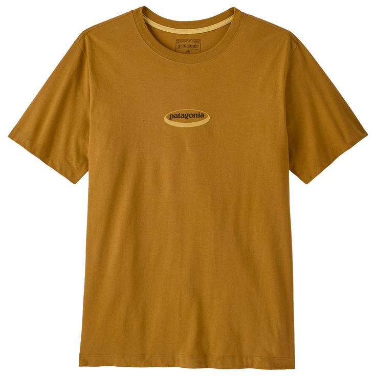 Patagonia Tee-shirt '95 Oval Logo Bobcat Brown Sunshine Présentation