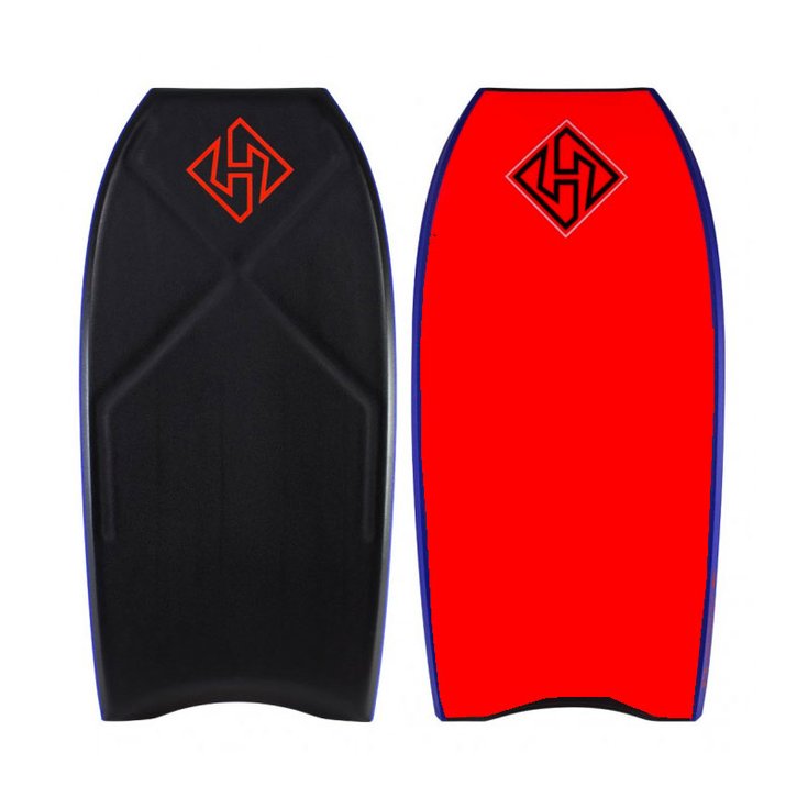 Hubb Board de Bodyboard Boards - Black / Fluro Red Profil