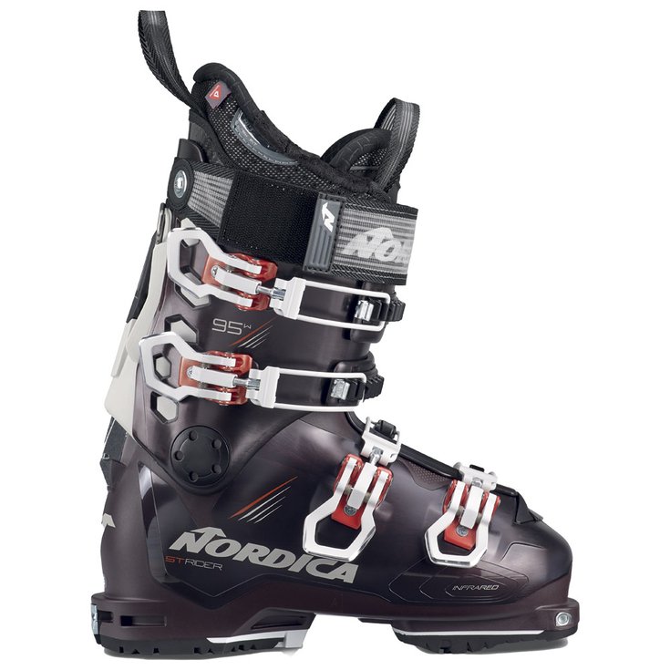 Nordica Chaussures de Ski Strider 95 W Dyn Noir Ivory Paprika Présentation