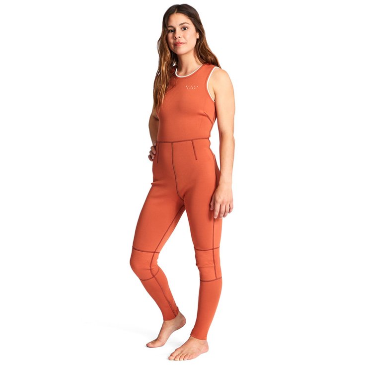 Billabong Combinaison Intégrale Manches Courtes Long Jane Sol Sistah 2mm Copper Sands Présentation