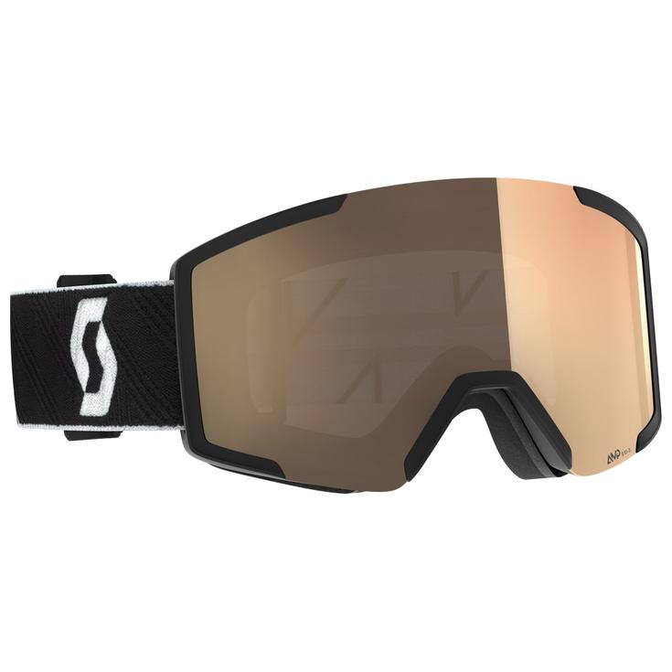 Scott Masque de Ski Shield Black White Light Sensitive Bronze Chrome Présentation