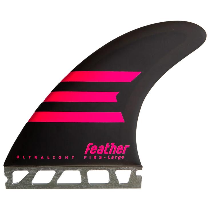 Feather Fins Ailerons Surf Ultralight Dual Tab Black Présentation