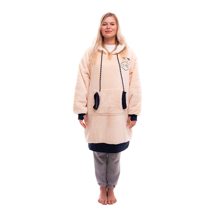 All-In Poncho Surf PLAID 100% recyclé - Pink / Black Profil