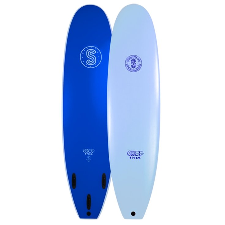 Softlite Board de Surf Chop Stick - Ice Blue / Neon Blue Profil